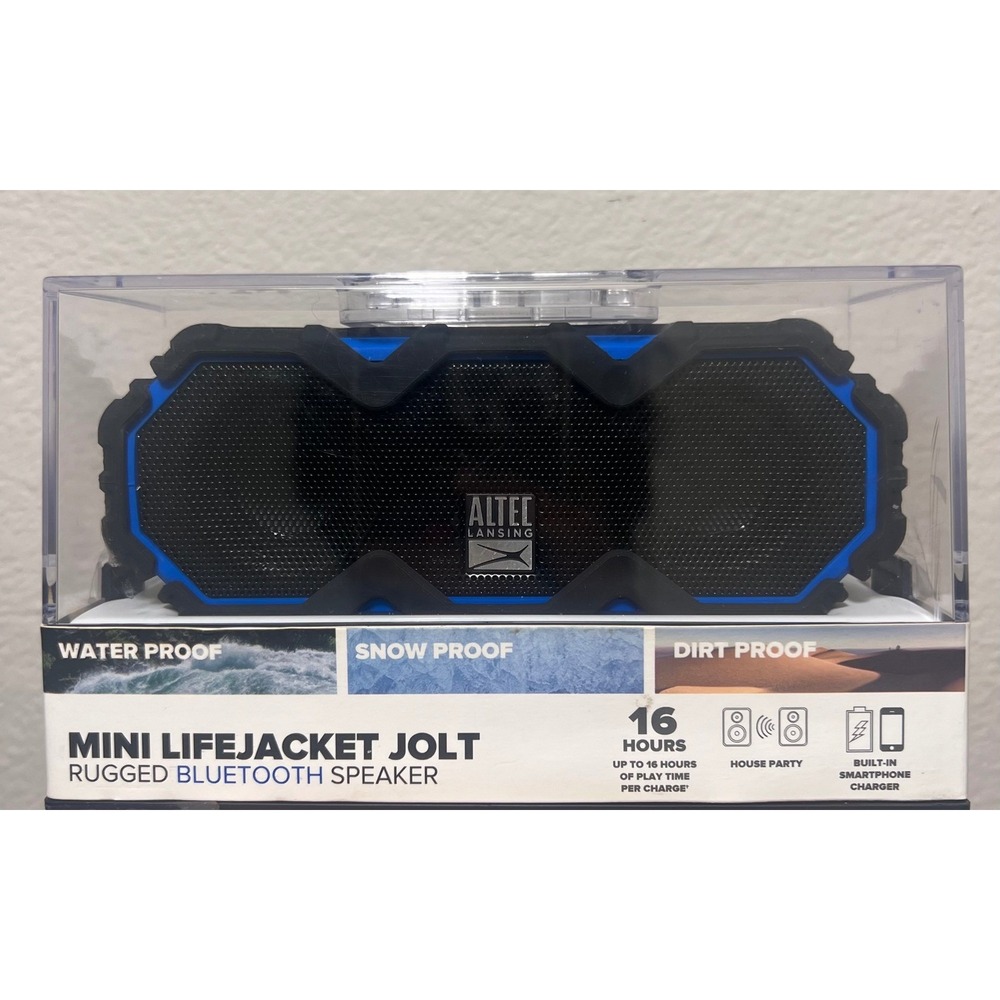 Altec Lansing Mini LifeJacket Jolt Rugged Bluetooth Speaker Royal Blue IMW479